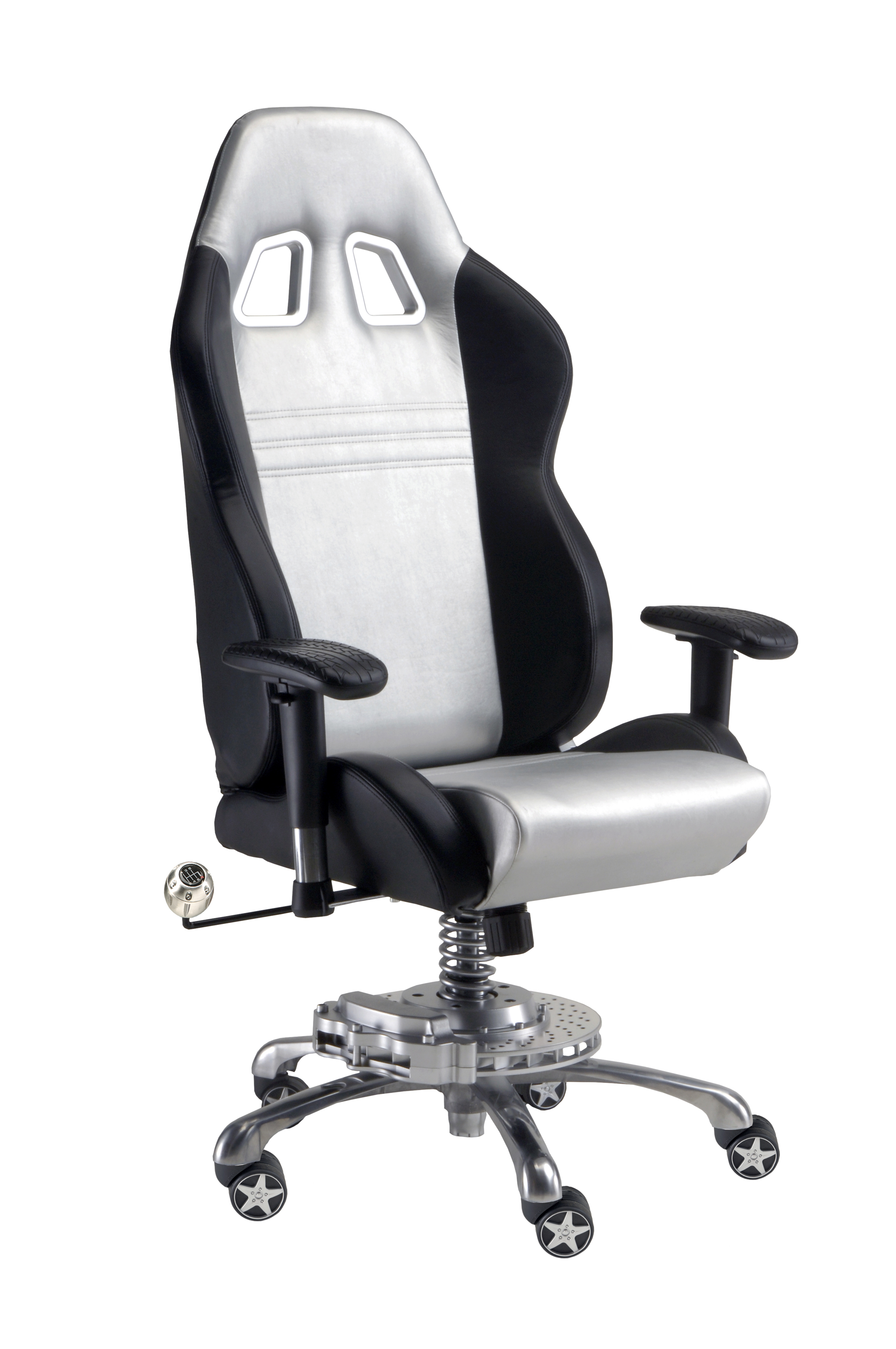 Intro-Tech Automotive, Pitstop Furniture, GP1000S Office Chair Silver, Desk Chair